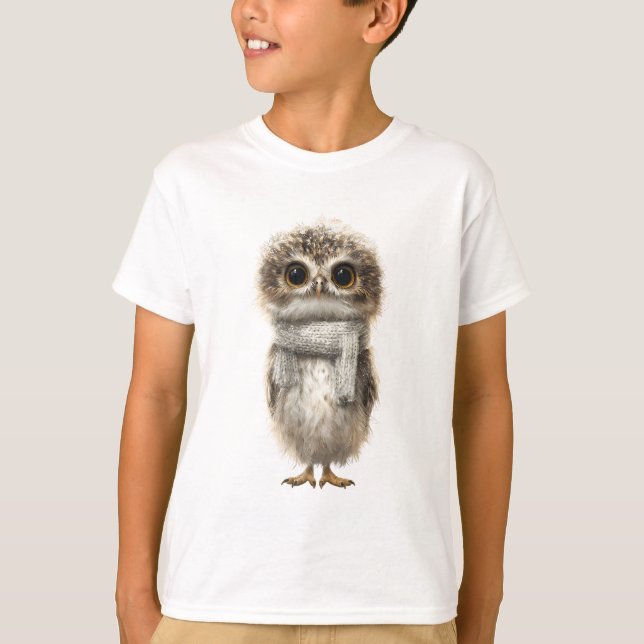 mysig scarf baby uggla barn t shirt (Framsida)