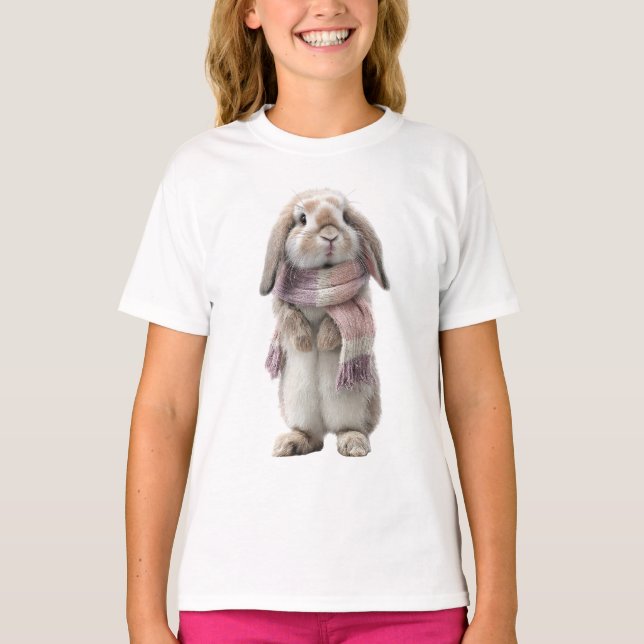  mysig sjal Päls Kanin Barn T Shirt (Framsida)