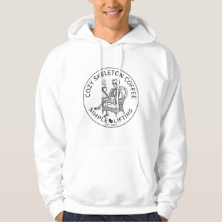 Mysig Skelett som Dricker Kaffe | Roligt Kusligt Hoodie