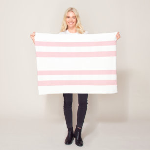 mysig skräddarsydd fleecefilt rosa och vit rand