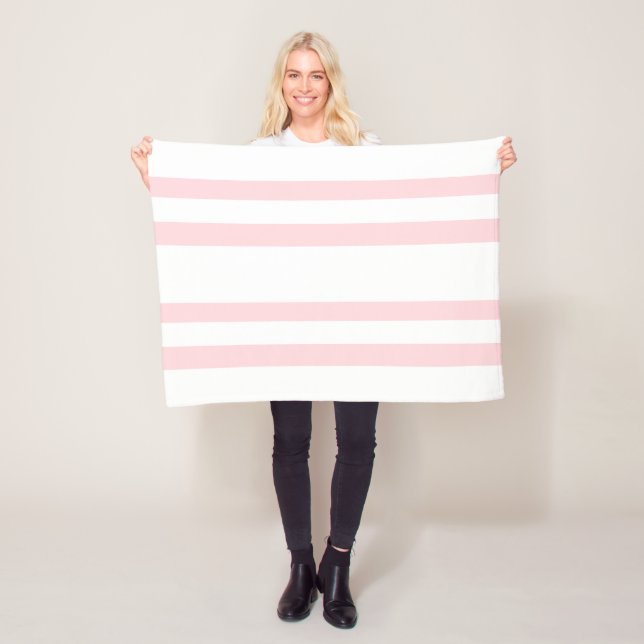  mysig skräddarsydd fleecefilt rosa och vit rand (På plats)