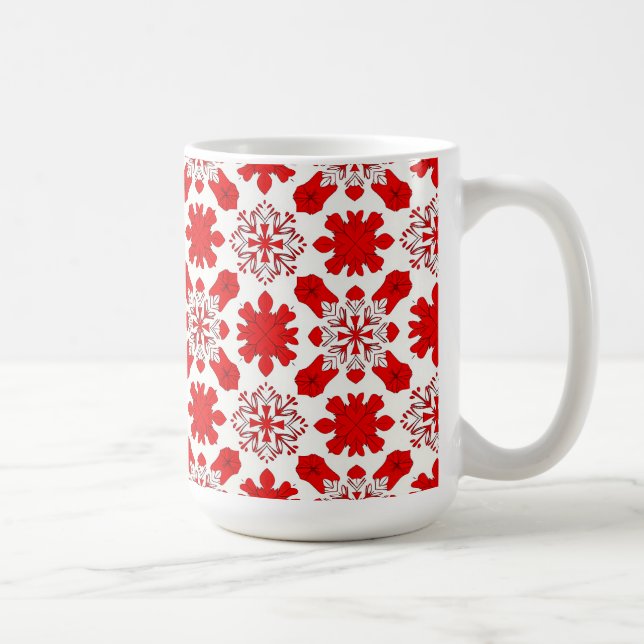  mysig snöflingemönster för högtidspresent kaffemugg (Höger)