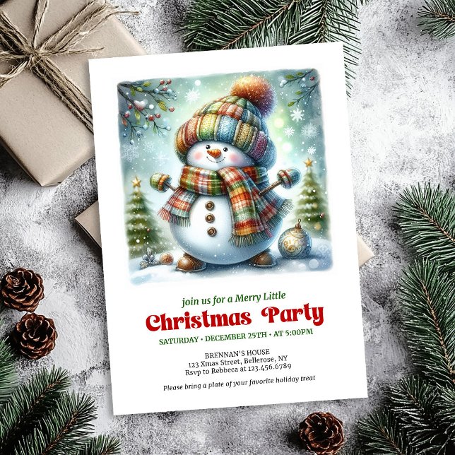  mysig snömannen inbjuder till glädjefull fest try inbjudningar (Cozy cartoon snowman invite joyful party printable

)