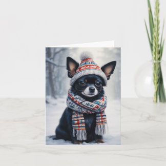 Mysig söt chihuahua Kort