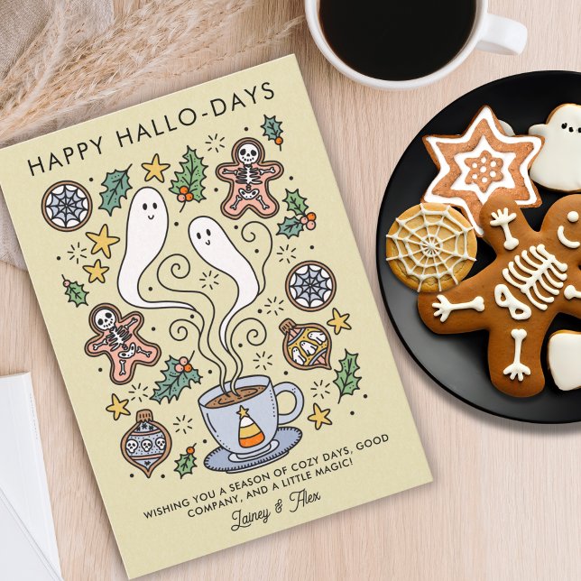 mysig Söt Halloween Jul Kuslig Julkort (Skapare uppladdad)