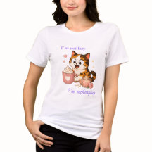 mysig söta katt med kalikå trikå kaffe - Jag är i