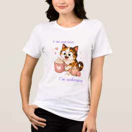  mysig söta katt med kalikå trikå kaffe - Jag är i T Shirt