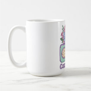 Mysig spelare, Pastellestetik, Blommig Retro 90-t Kaffemugg