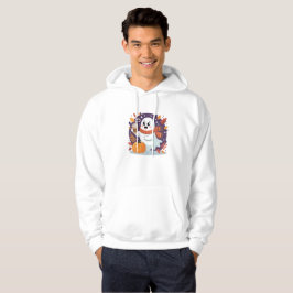  Mysig spök med pumpa-latte – Höst Halloween Hoodie