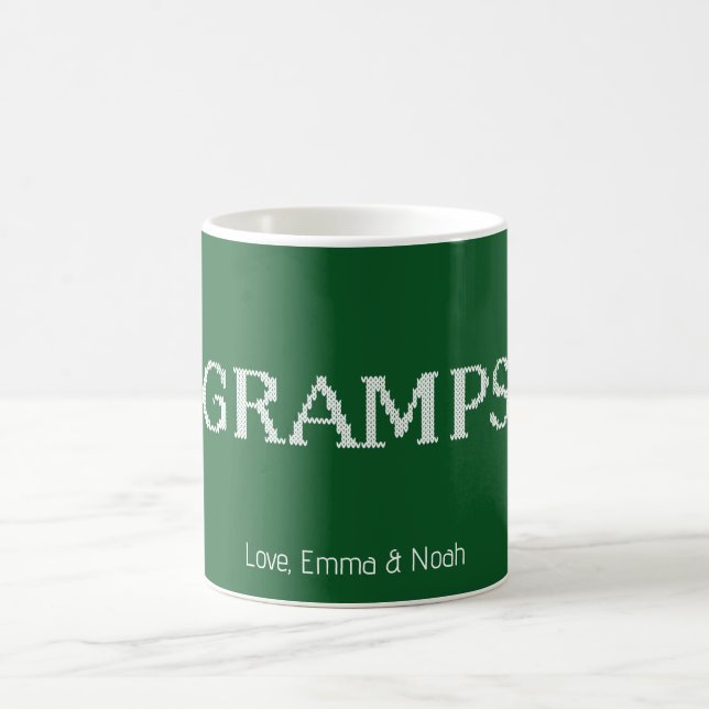  mysig stickad GRAMPS jul  Kaffemugg (Center)