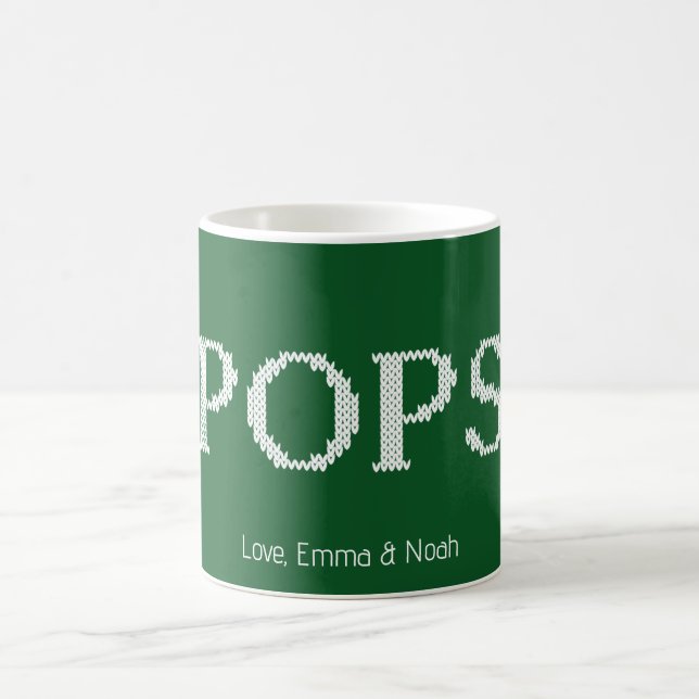  mysig stickad PAPPA jul  Kaffemugg (Center)