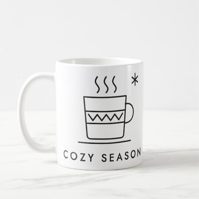  mysig stickmönster-mugg linjedesign kaffemugg (Vänster)