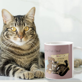 mysig tabby rosa fars dag kaffemugg