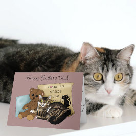 mysig tabby rosa fars dag kort