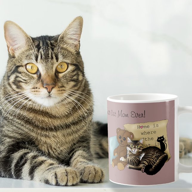 mysig tabby rosa mors dag kaffemugg (Skapare uppladdad)