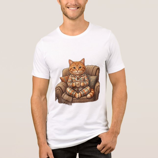  mysig tekunde katt t shirt (Framsida)