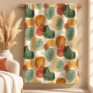 mysig terrakotta dammig grön boho filt design