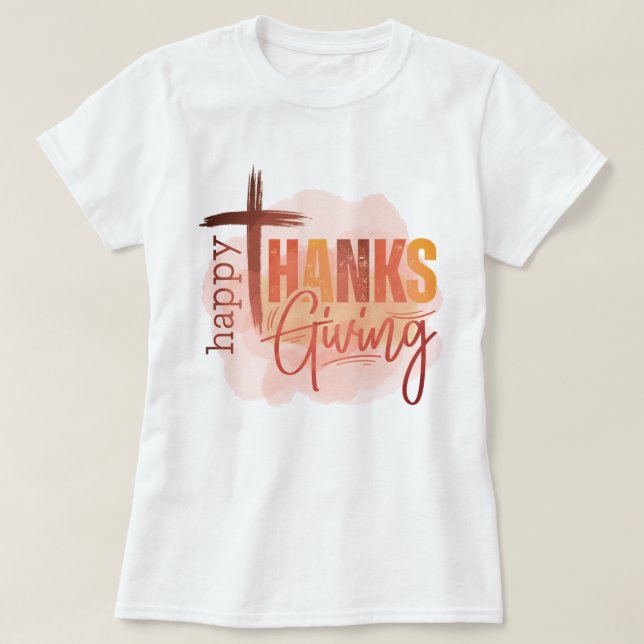  mysig Thanksgiving-tröja för höst T Shirt (Design framsida)