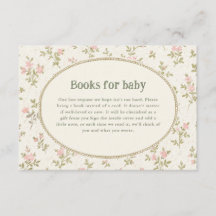 mysig trädgårdsblommig baby shower-böcker för beb