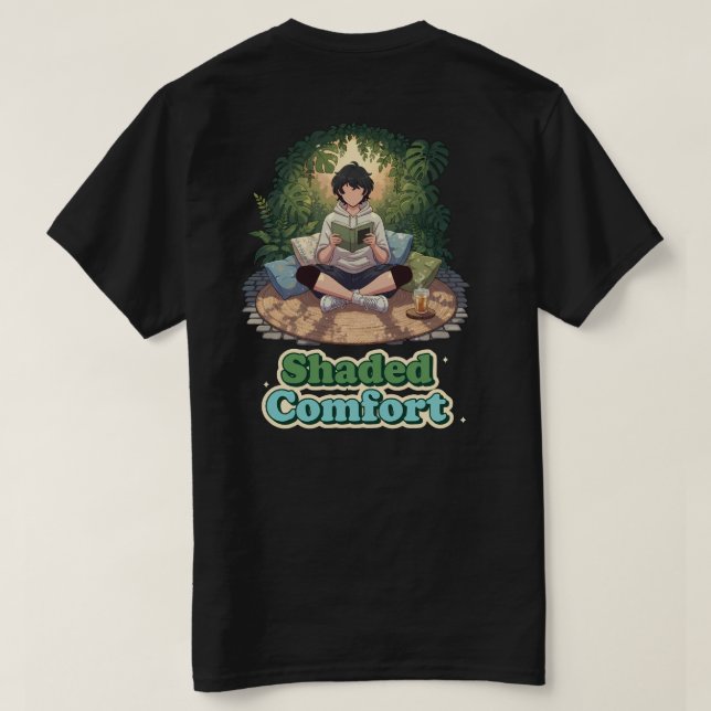  mysig trädgårdsläsning konstverk t shirt (Design baksida)