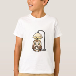  mysig uggla med kaffe under lampa barn t shirt