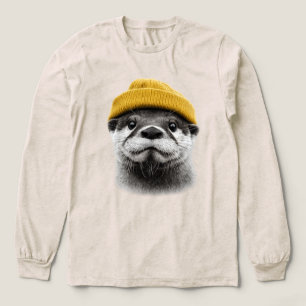 mysig utter mössa retro utter vinter design t shirt