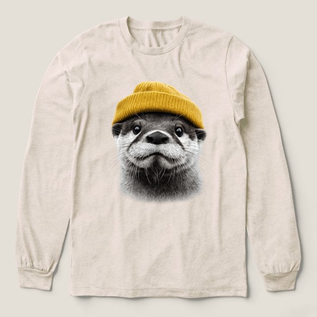  mysig utter mössa retro utter vinter design  t shirt (Design framsida)