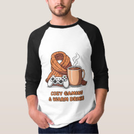 mysig Varm Dryck Retro Spelare Höst T Shirt