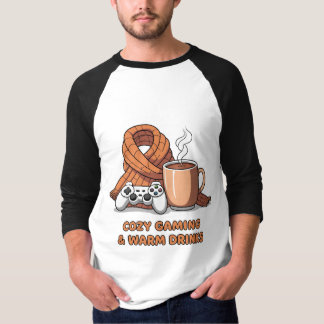 mysig Varm Dryck Retro Spelare Höst T Shirt