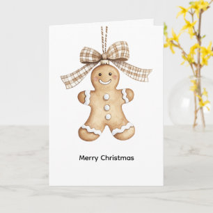mysig varmt jul mysig lycklig pepparkakskaka kort
