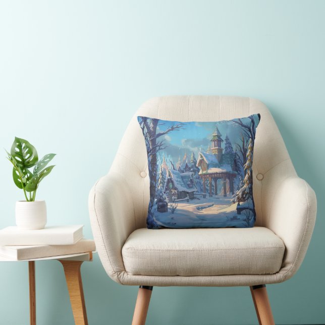  mysig vinter snö design kudde (Stol)