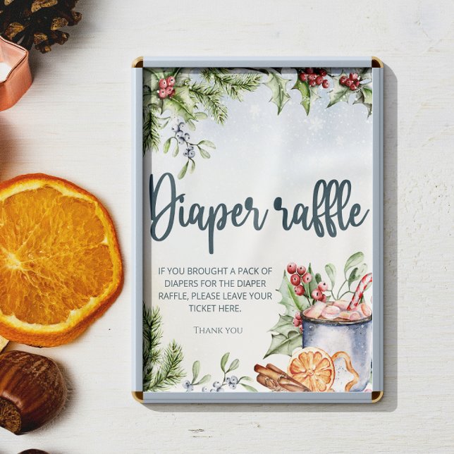  mysig vinter varm kakao snöig blöjlotteri affisch (Skapare uppladdad)