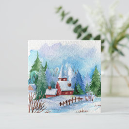 mysig vinter vattenlandskap