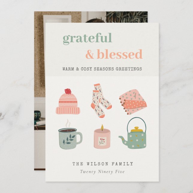  mysig vinterbild väsentlig säsongs Hälsning Julkort (Fram/baksida)