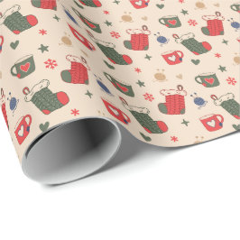 mysig vinterfirande presentpapper - Klassisk