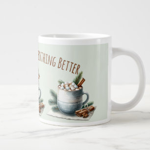 mysig vinterkakao-marshmallowscen jumbo mugg