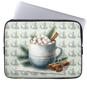 mysig vinterkakao-marshmallowscen laptop fodral