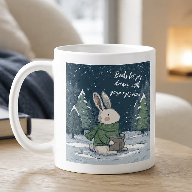 mysig vinterläsebok kaffemugg (Cozy Winter Reading Book Coffee Mug)
