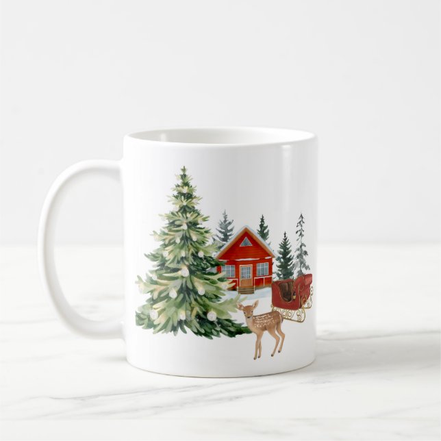  mysig vintermugg för långsamma morgnar kaffemugg (Vänster)