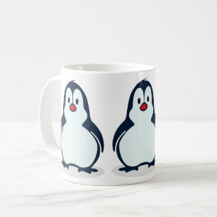 mysig vinterpingvin kaffemugg Söt akvarell Ani