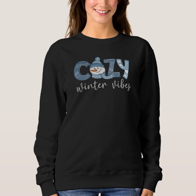  mysig vinterstämning Snömanne T Shirt (Framsida)