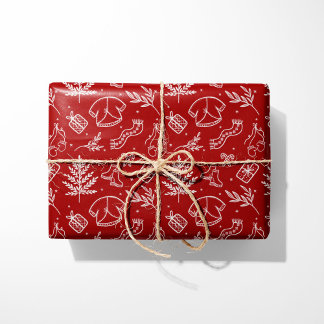 mysig vintertröja & julklappar röda presentpapper