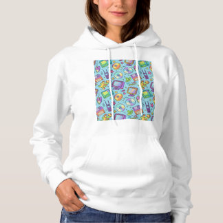 mysig Y2K Retro Tech Doodle Estetisk Hoodie T Shirt