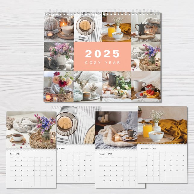 Mysiga året Photo Collage Modern 2025-kalender Kalender (Skapare uppladdad)
