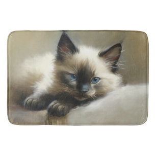 Mysiga assistenten Siamese Kitten Badrumsmatta
