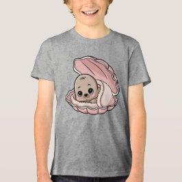Mysiga Baby-förseglingen i Rosa Seashell T Shirt
