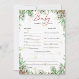 Mysiga Baby-predikatkort för jul Inbjudningar