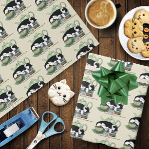 mysiga böcker katt smoking tekopp söt grön tekanna presentpapper
