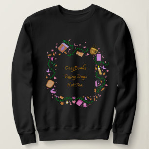 mysiga böcker, regniga dagar, varmt te t shirt