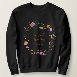 mysiga böcker, regniga dagar, varmt te t shirt